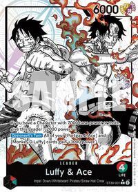 Luffy and Ace trading card